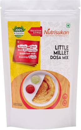 Nutrisukan Little Millet Dosa Mix | Ready to Cook Breakfast Mix | Crispy & Tasty 200 g