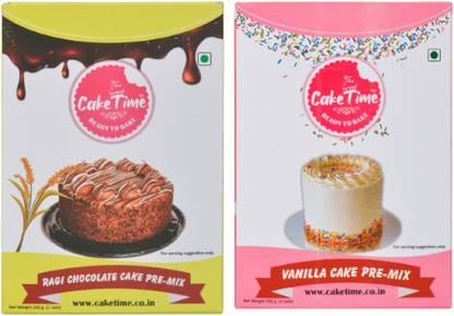 Cake Time Ragi Chocolate & Vanilla cake 500g Instant mix 500 g