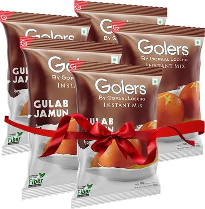Golers Gulab Jamun Instant Mix | Easy to Make Mix ( 5 x 200gm ) 1 kg