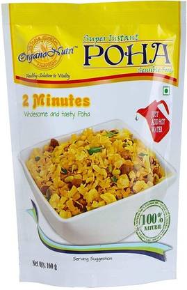 Organo Nutri Super instant POHA (15 Packs/ 2400 gms) 2400 g