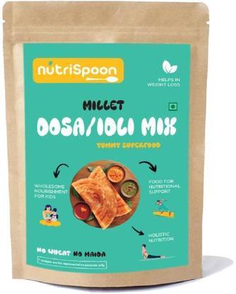 Nutrispoon Millet Dosa/Idli Mix 100% Vegan , Gluten Free | No Maida | Easy & Ready to Cook 250 g