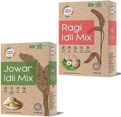 Organic Wisdom Ragi & Jowar Idli Combo |100% Natural & Gluten Free High Protein & Fibre Low GI 400 g