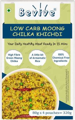 bevive Low Carb Moong Chilka Khichdi In 15 Minutes-4x80g= 320 g