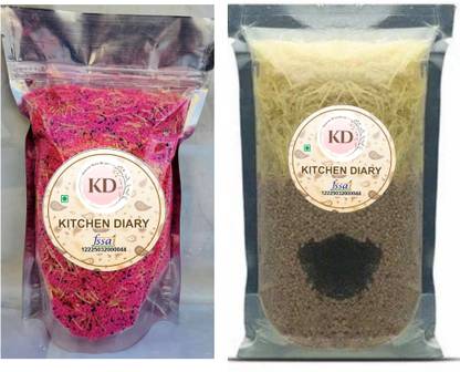 kitchendiary Combo Of Strawberry And Choclate Flavour Falooda (200 Gram Each) 400 g