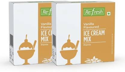 Refresh Vanilla Ice Cream Mix 2 Pack , Make Instant Vanilla Flavour Ice Creams 160 g