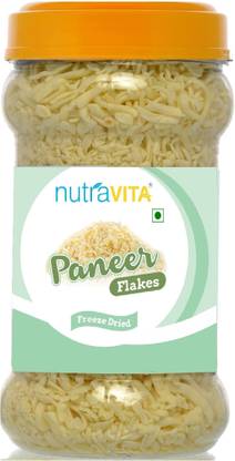 Nutra Vita Freeze Dried fine Paneer Flakes (Grated Paneer) Made from Best Quality Paneer 100 g