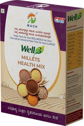 Wach Well 3 Millets Health Drink Mix With Protein, Dietary, Fiber & Iron 500 g