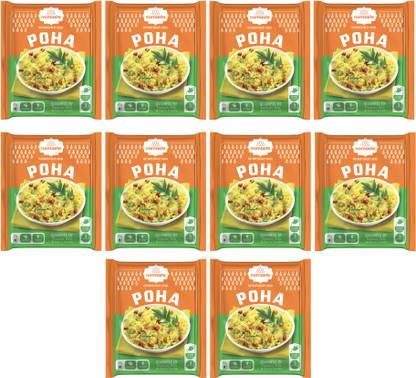 Namaste Chai Breakfast Poha, Instant Poha in 3 Mins, (60g X 10 Pouch) 60 g