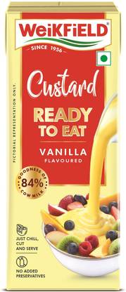 WeiKFiELD Ready To Eat Custard Powder Vanilla Flavor Tetra Pack 200 g