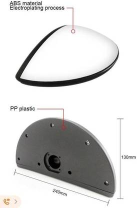 VLINE Forklift Backup Convex Mirror Rearview Radar Mirror