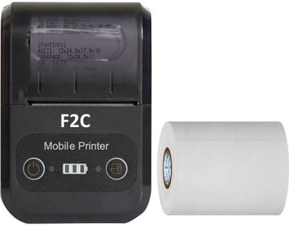 F2C 58mm Thermal Receipt Printer Portable Mini Wireless Bluetooth 2 inch Thermal USB Receipt Printer with 2500mAh Rechargeable Battery, Compatible with Android, Windows Thermal Receipt Printer