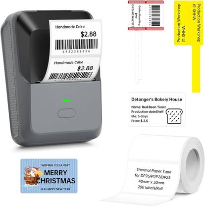 OnlyU Bluetooth Thermal Label Printer|Upto 2 inch Print|Price tag Machine Multi-function Monochrome Thermal Transfer Printer