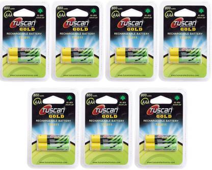 TUSCan GOLD AAA 800 mAh 7 Pack (14Pcs) Rechargeable Ni-MH Battery