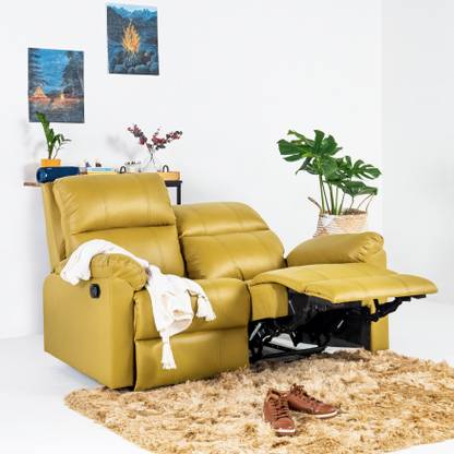 Jordyblue Louis Without Console 2 Seater Leatherette Manual Recliner