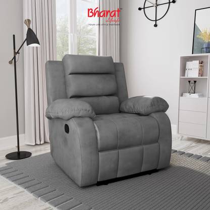 Bharat Lifestyle Austin Fabric Manual Recliner  (Finish Color - Grey, DIY(Do-It-Yourself))
