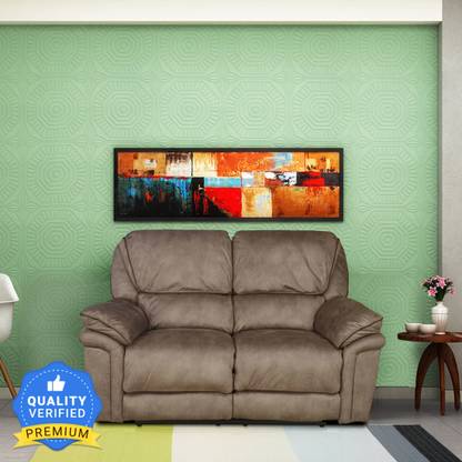 @Home by nilkamal Fuzzy Fabric Powered Recliner