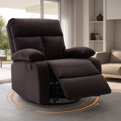 Oakcraft Leatherette Manual Swivel Recliner