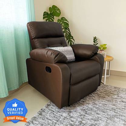 Jordyblue Wayde 3R Rocking Revolving Leatherette Manual Rocker Recliner