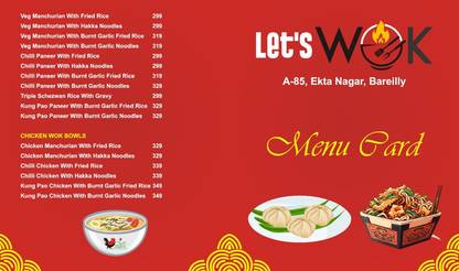 Rahil Menu card Menu card 4-Part Laminated