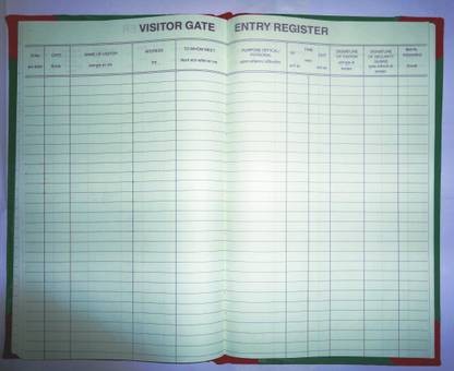 atishay Visitor Register 34*20Cm- 70 GSM LEDGER PAPER 500 Pg. Visitor Register 34Cm 20Cm- 70 GSM LEDGER PAPER 500 Pg.(1000 FRONT+BACK) 1-Part 1