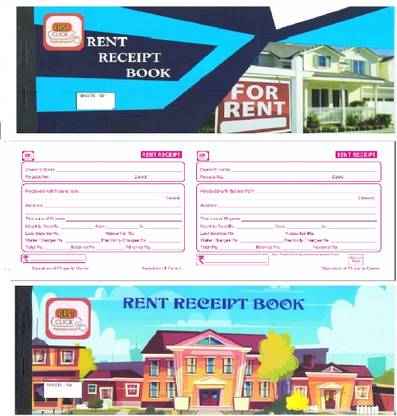 First Click RENT RECEIPT BOOK SET OF 2 PCS (50 RENT SHEETS IN A 1 BOOKLETS)CASH RECEIPT 2-Part RULED