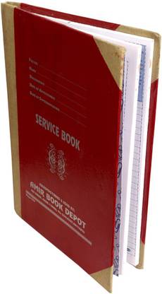 ABD Service Register Hard Binding !76 Pages Standard Verification Register 1-Part Service Book