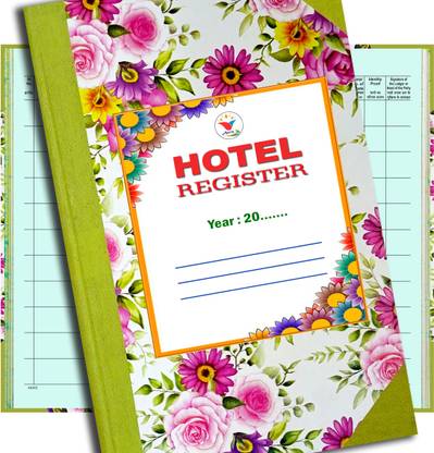 ANVIS Hotel Record Register Book | 200 Sheets | 400 Pages | 2200 Entries 1-Part Record Keeping Books