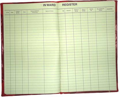 atishay Inward Register 200 Pg.(400 Front+Back) 1-Part INWARD REGISTER