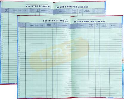 LRS Library Book Issue Register - 38 Pages - 35 Entries Per page - Pack of 2 Registers 1-Part Library Register