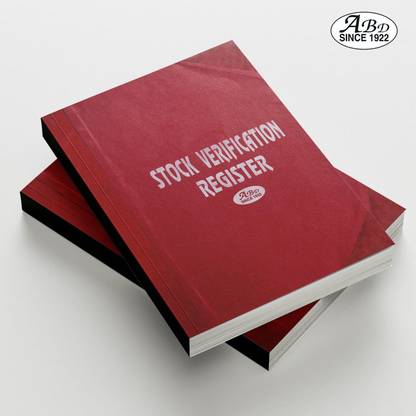 ABD Stock Verification Register Stock Verification Register Library Books Leather Binding 200 Pages 120GSM Paper 1-Part Stock Verification Register