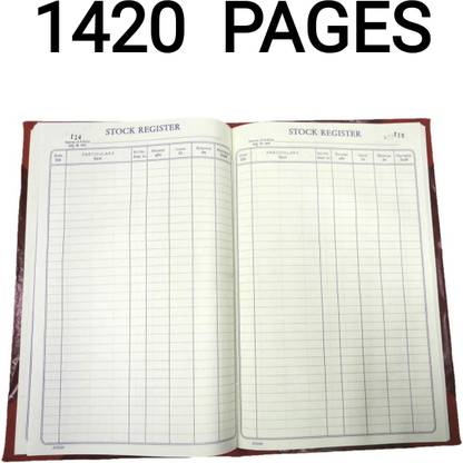 R K SALES R K Stock Register Size 35×25 R K Stock Register, 1420 Pages, PACK OF 1 Unit 1-Part Stock Register