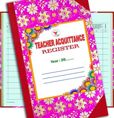 ANVIS Teacher Acquittance Register in English | 100 Sheets | 200 Pages | Hard Bound 1-Part Record Keeping Books