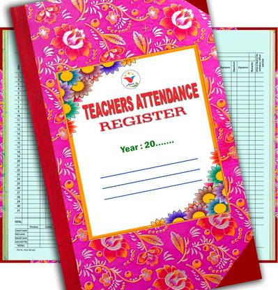 ANVIS Teachers Attendance Register | 100 Sheets | 200 Pages | Hard Bound 1-Part Record Keeping Books