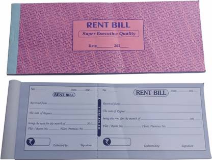 Accounts Rent Bill Book Special Quality 50 Pages 50 Sheets(Pack of 2) Special Qt 2-Part Rent Bill Book
