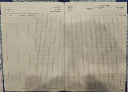 R K SALES Factory Attendance Muster Roll Register 120 Pages, Pack of 1 2-Part Factory Attendance Register Under Rule 26