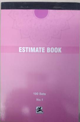 SSA A5 size ESTIMATE BOOK 20X13 CM 100 SHEETS 1-Part ESTIMATE BOOK