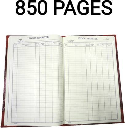 R K SALES R K Stock Register Size 35×25 R K Stock Register, 850 Pages, PACK OF 1 Unit 1-Part Stock Register
