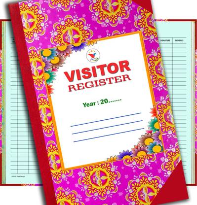 ANVIS Visitor Register Book | 50 Sheets | 100 Pages | Hard Bound 1-Part Record Keeping Books