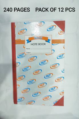 R K SALES R K Register 240 Pages, Pack of 12 Registers 1-Part Long Notebooks