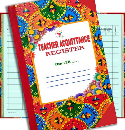 ANVIS Teacher Acquittance Register Teacher Acquittance Register in English | 50 Pages | Hard Bound 1-Part Teacher Acquittance Register