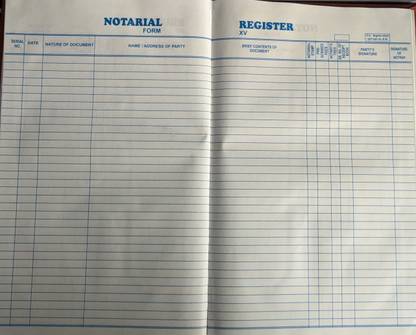 HINDUSTHAN OFFSET Notary Register 400 Pages 32-Part Ledger Paper