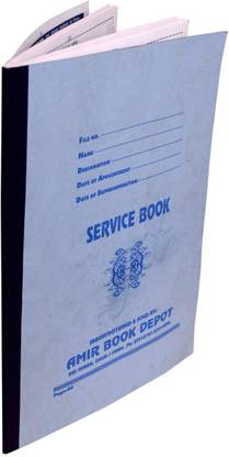 ABD Service Book Register Soft Binding Service Book for Offices 80 Page (Pack of 2) 1-Part Service Book