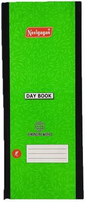NEELGAGAN No. 4 Day Book Prnted Ordinary Binding Register Size (13.0cm X 34.0cm) 256 Pages P-1 1-Part Daily Entry Bases Pack of 1