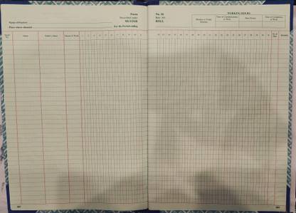 R K SALES Factory Attendance Muster Roll Register 60 Pages, Pack of 1 2-Part Factory Muster Roll Register Under Rule 26
