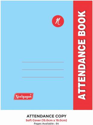 NEELGAGAN Attendance Copy, Daily Attendance Time in & Out 64-Pages, (15.0 Cm X 19.0 Cm) 1-Part Attendance Copy