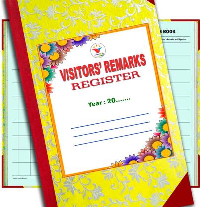 ANVIS Visitors' Remarks/Feedback Register Book | 100 Sheet | 200 Pages | Hard Bound 1-Part Record Keeping Books