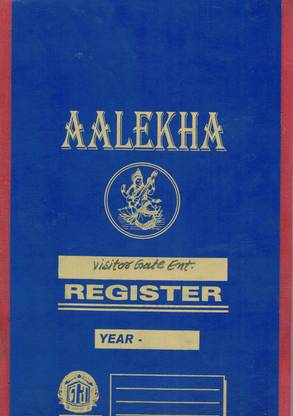 Aalekha Visitor Entry Register 400 Page 1-Part Visitor Entry Register
