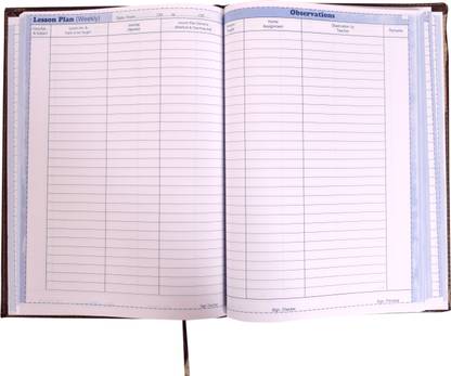 ABD Record Book Teacher Diary For Daily Record Status Leather Binding 100 Pages 1-Part Teacher Diary