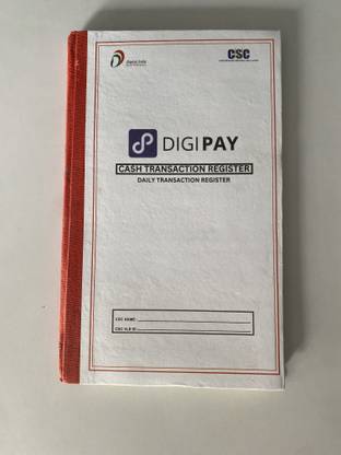 CSC CSC Digipay AEPS Bank BC Register for Cash Deposit, Withdraw, Money Transfer DIGIPAYREG 1-Part Record Keeping Book