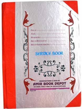 ABD Service Book Record Register All leave or Scale of Pay 1-Part Service Book